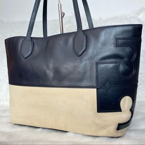 ✨Tory Burch Navy Logo Tote